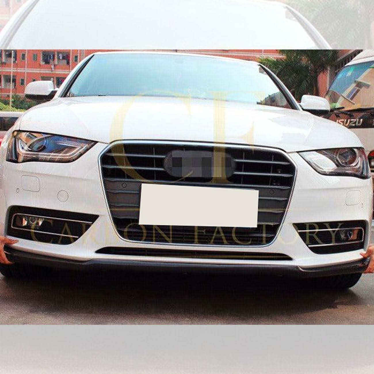 CF Style Carbon Fibre Front Splitter for Audi A4 B8.5 Non S Line 13-15