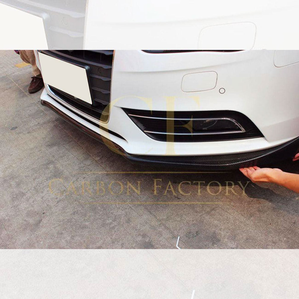 CF Style Carbon Fibre Front Splitter for Audi A4 B8.5 Non S Line 13-15