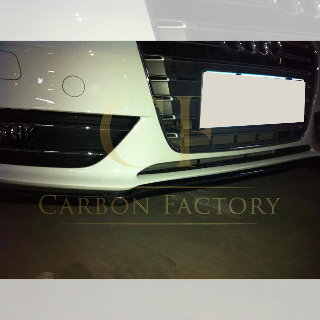CF Style Carbon Fibre Front Splitter for Audi A4 B8.5 Non S Line 13-15