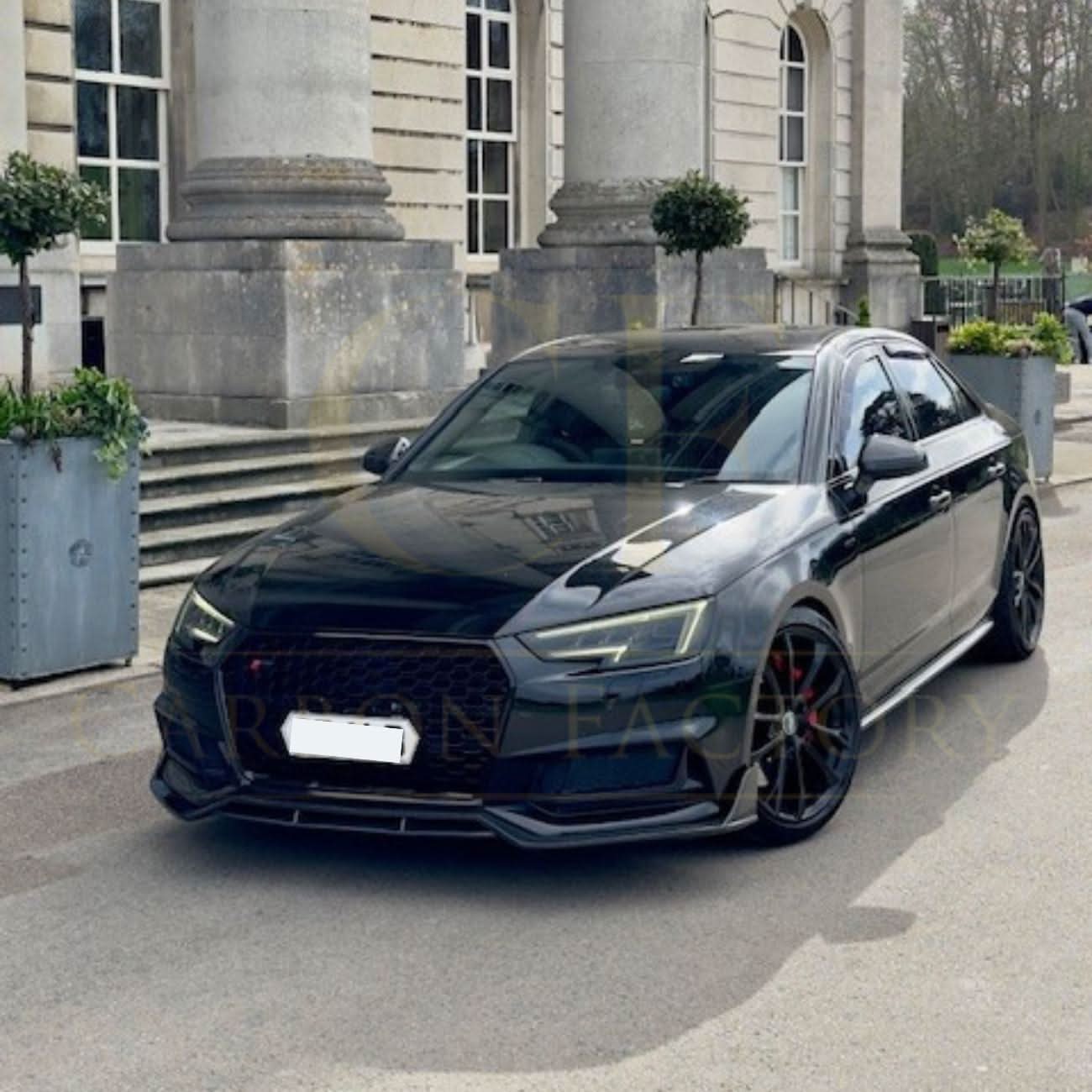 CF Style Carbon Fibre Front Splitter for Audi A4 B9 S Line & S4 15-19