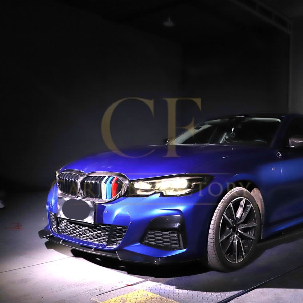 CF Style Carbon Fibre Front Splitter for BMW G20 G21 3 Series Pre-LCI M Sport 19-22