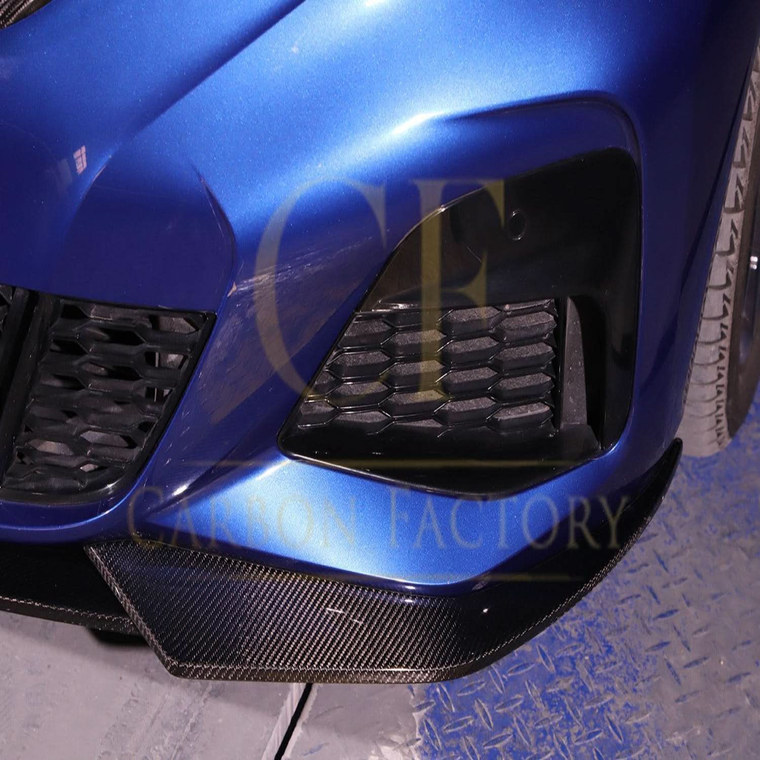 CF Style Carbon Fibre Front Splitter for BMW G20 G21 3 Series Pre-LCI M Sport 19-22