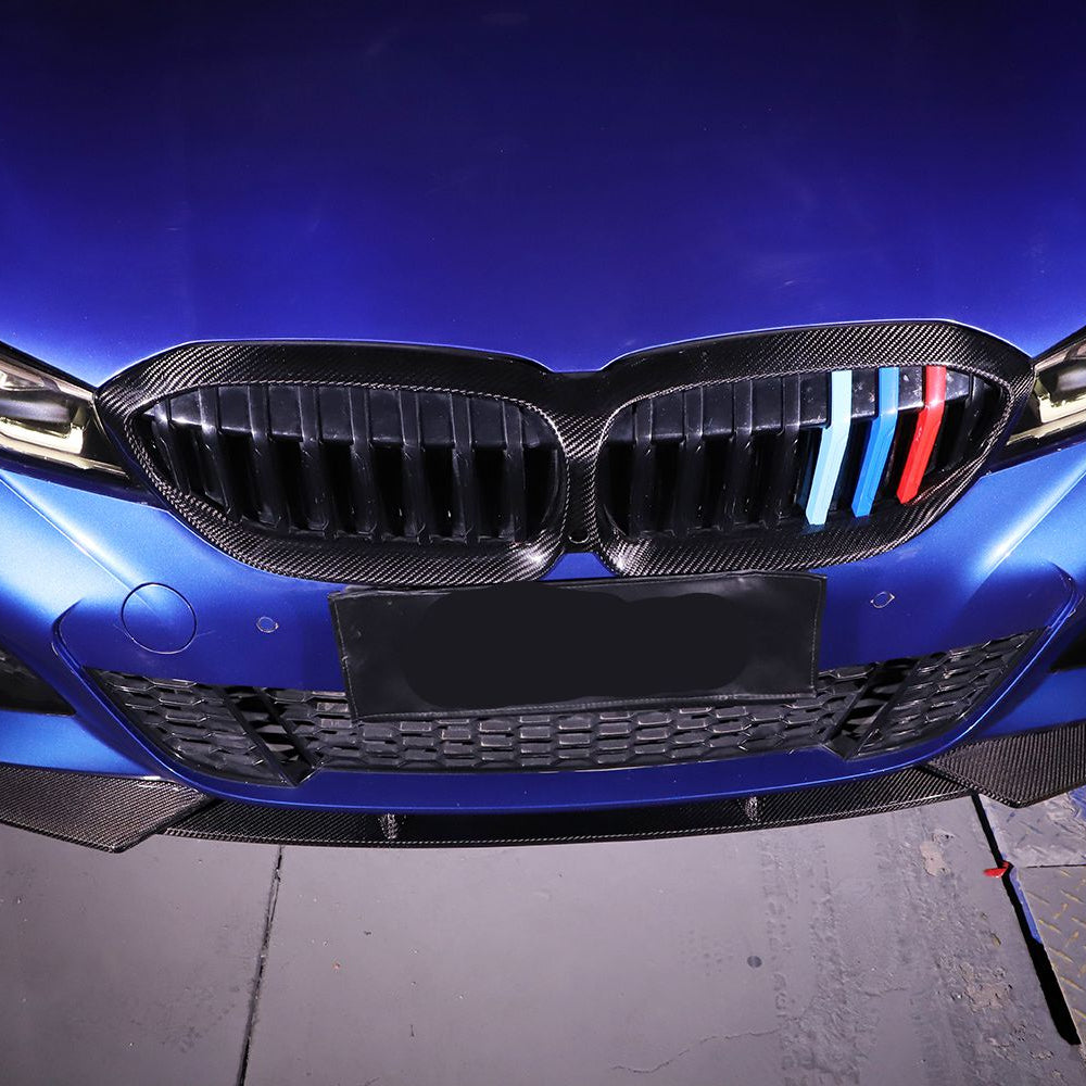 CF Style Carbon Fibre Front Splitter for BMW G20 G21 3 Series Pre-LCI M Sport 19-22