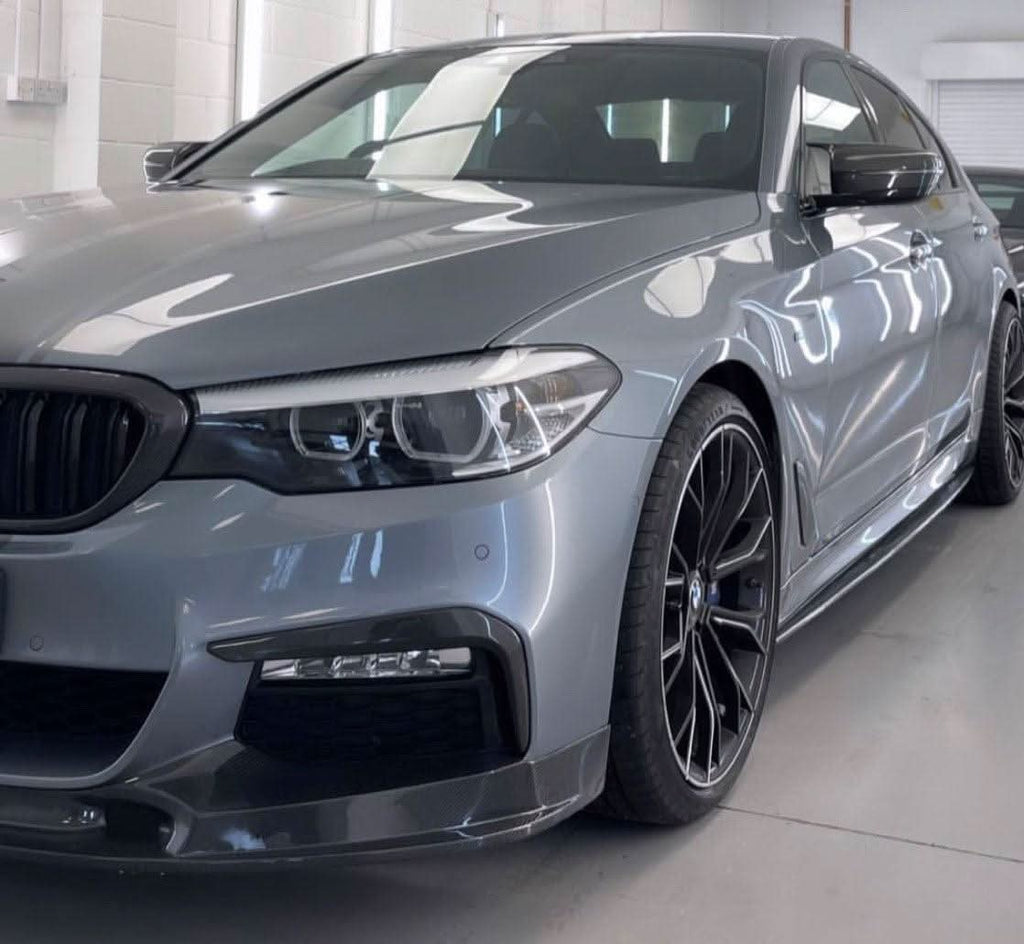 CF Style Carbon Fibre Front Splitter for BMW G30 5 Series M Sport 17-20