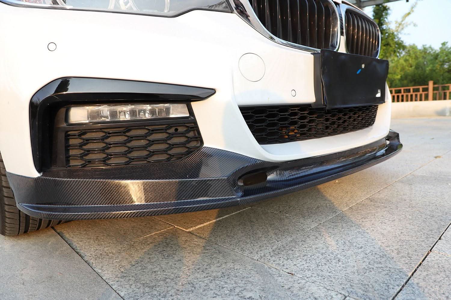 CF Style Carbon Fibre Front Splitter for BMW G30 5 Series M Sport 17-20