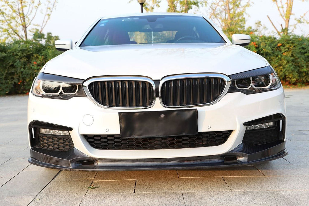 CF Style Carbon Fibre Front Splitter for BMW G30 5 Series M Sport 17-20