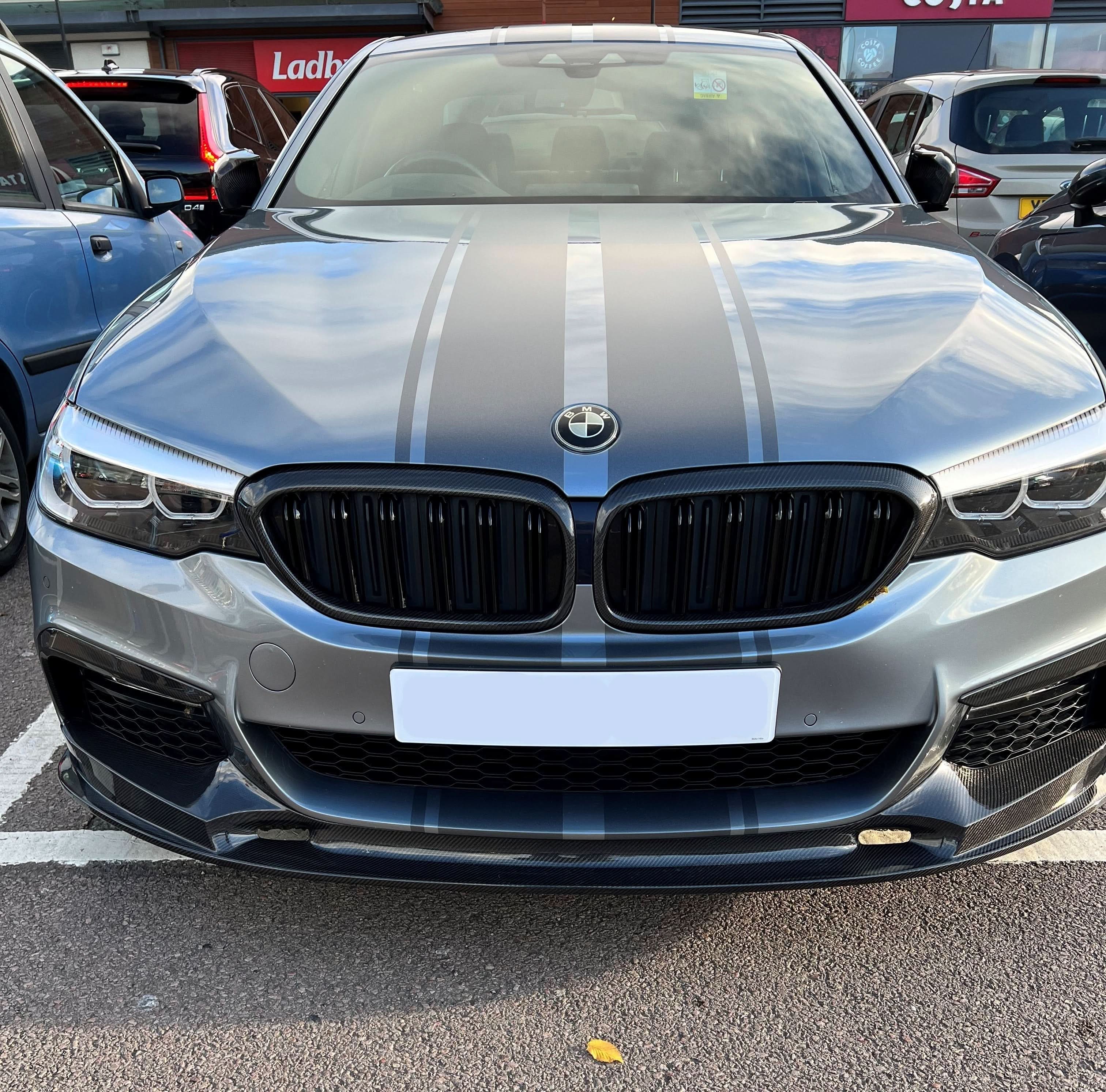 CF Style Carbon Fibre Front Splitter for BMW G30 5 Series M Sport 17-20