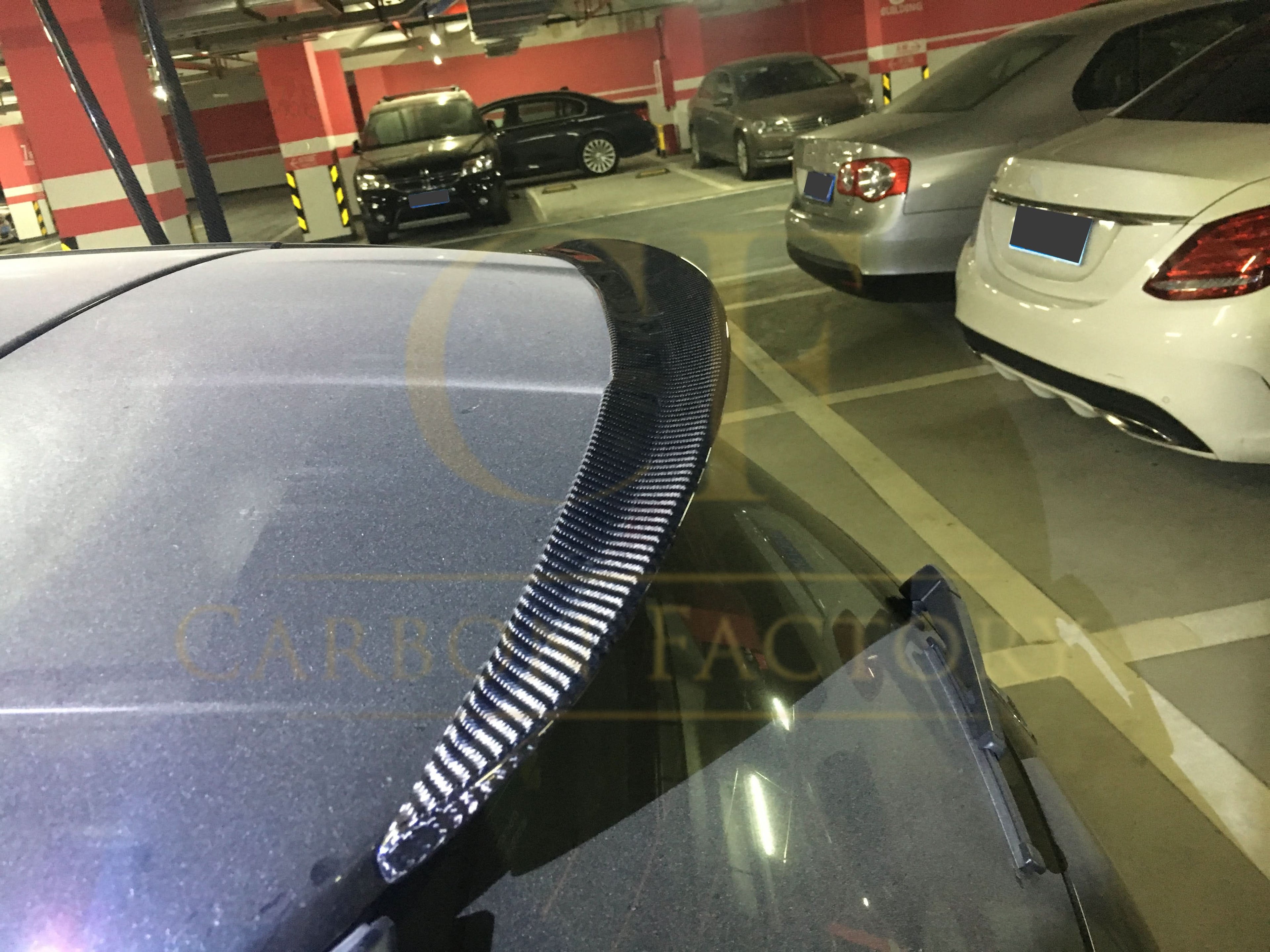 CF Style Carbon Fibre Roof Spoiler for Mercedes Benz W176 A Class 13-18