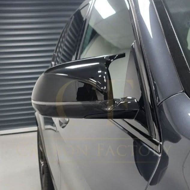 CF Style Gloss Black Replacement Mirror Covers for BMW G01 X3 G02 X4 G05 X5 G06 X6 G07 X7 18-25