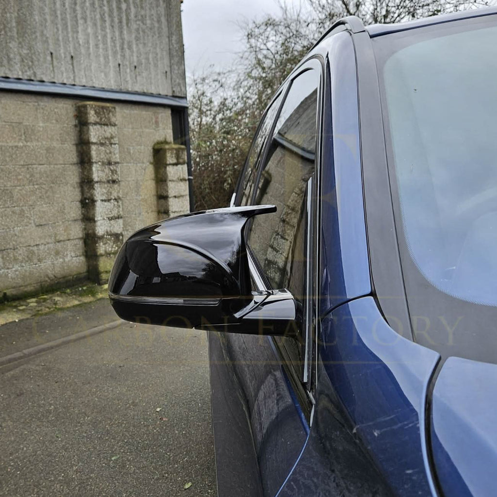 CF Style Gloss Black Replacement Mirror Covers for BMW G01 X3 G02 X4 G05 X5 G06 X6 G07 X7 18-25