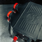 CSF BMW M3/M4/M2 Competition Race Top Mount Charge Cooler In Crinkle Black Finish (F80/F82/F83/F87)