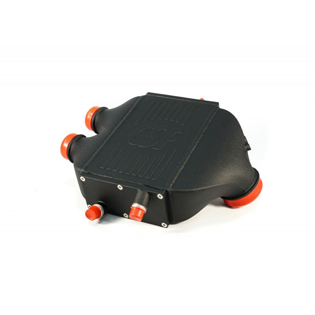 CSF BMW M3/M4/M2 Competition Race Top Mount Charge Cooler In Crinkle Black Finish (F80/F82/F83/F87)