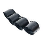 BMW M2, M3, M4 G87/G80/G81/G82/G83 CARBON EXHAUST TIPS - BLACK SLASH CUT (SET OF 4)