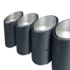 BMW G90 M5 & G99 M5 TOURING 2024+ CARBON FIBRE SLASH CUT EXHAUST TIPS - CHROME