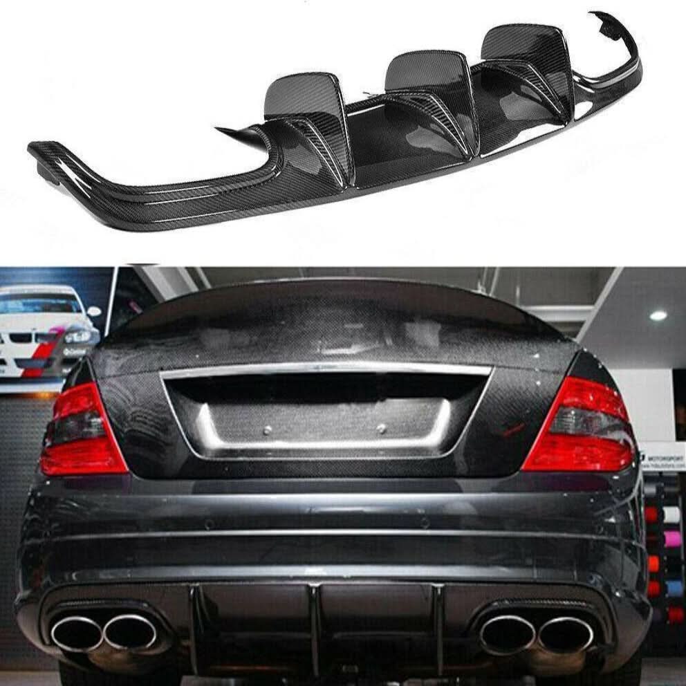 Carbon Fibre Big Fin Rear Diffuser for Mercedes Benz W204 C63 & C Class Pre-Facelift 07-10