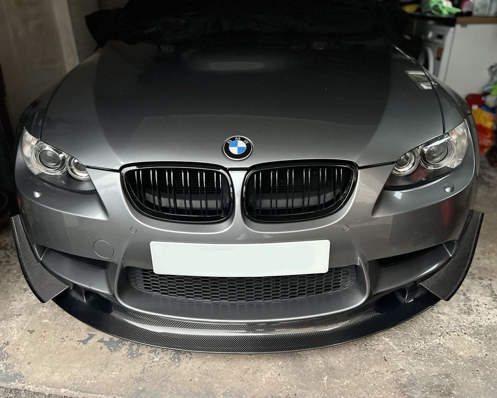 Carbon Fibre Front Bumper Canards 2 Pcs for BMW E90 E92 E93 M3 07-13