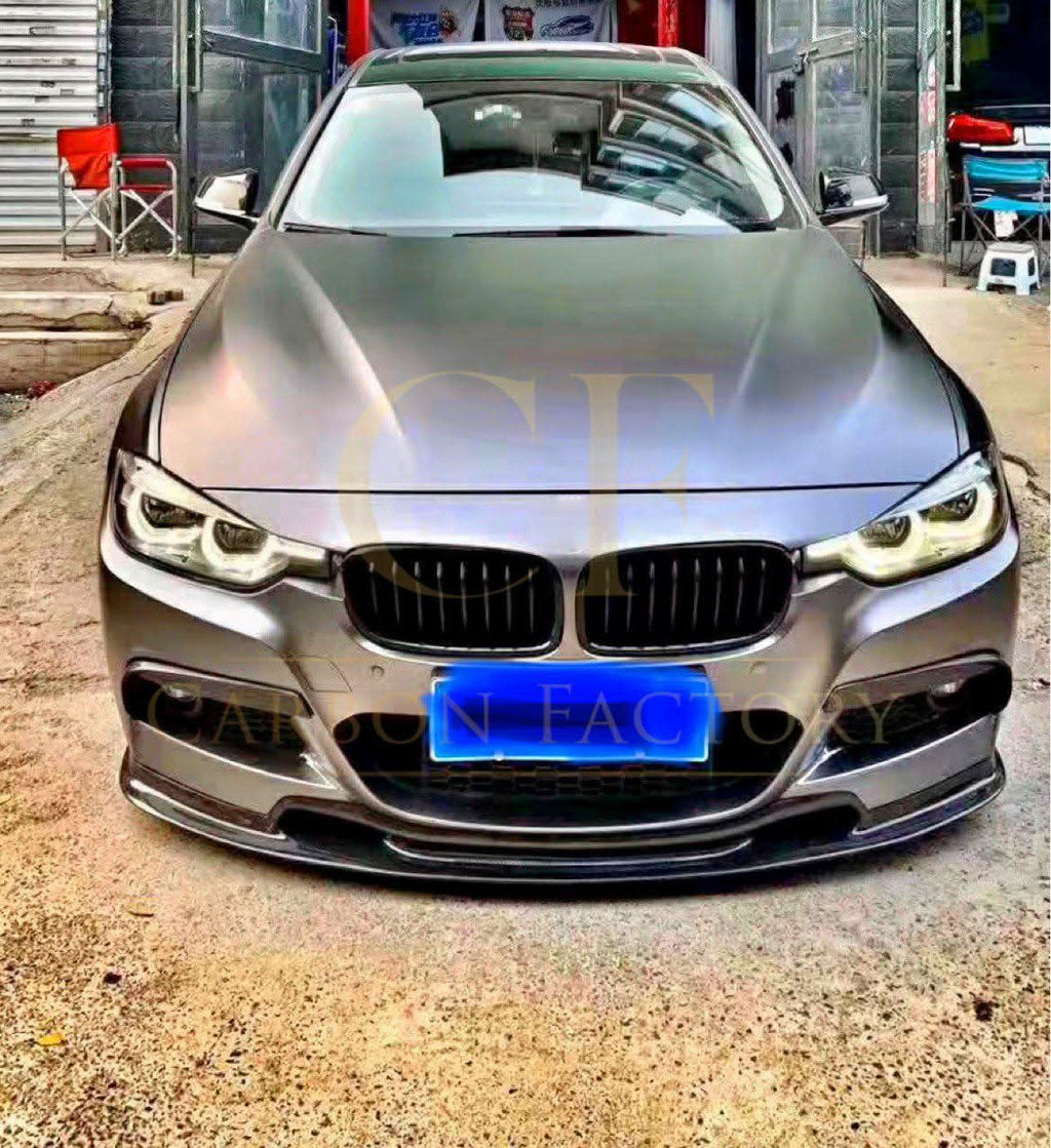 Carbon Fibre Front Bumper Upper Trims for BMW 3 Series F30 2012-2019