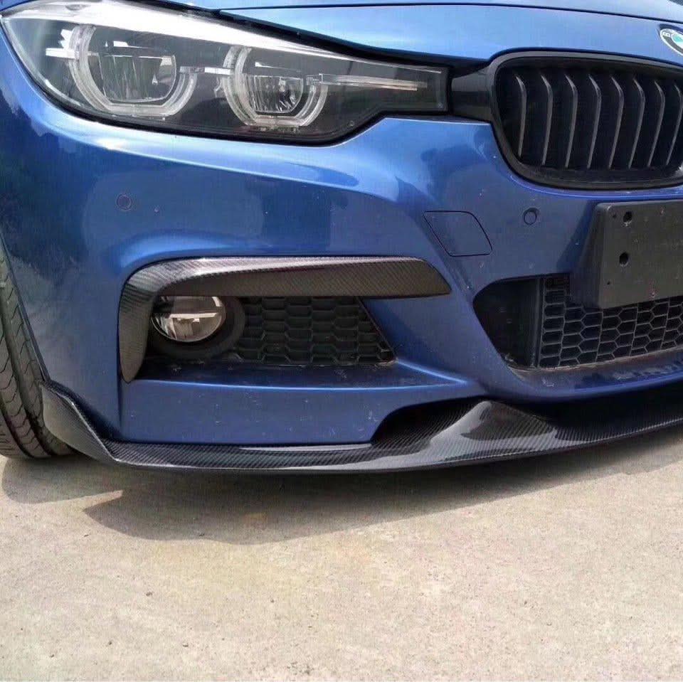 Carbon Fibre Front Bumper Upper Trims for BMW 3 Series F30 2012-2019