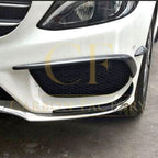Carbon Fibre Front Canards Sets for Mercedes W205 C Class AMG 15-18
