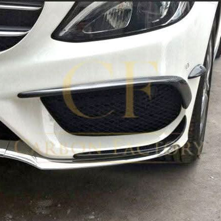 Carbon Fibre Front Canards Sets for Mercedes W205 C Class AMG 15-18