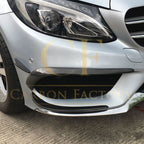 Carbon Fibre Front Canards Sets for Mercedes W205 C Class AMG 15-18
