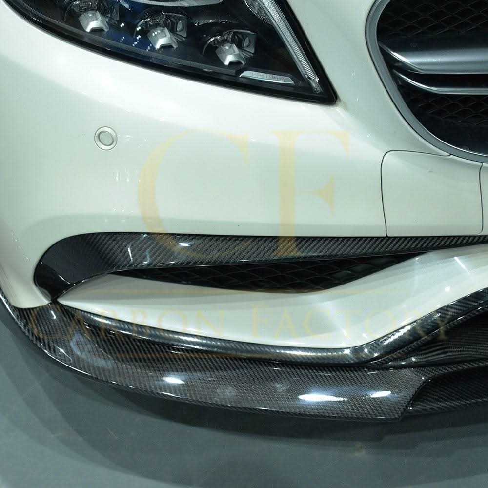 Carbon Fibre Front Side Grille Trim for Mercedes C218 CLS 15-18
