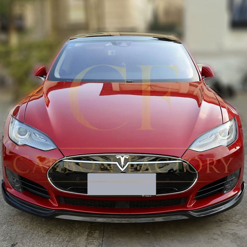 Carbon Fibre Front Splitter for Tesla Model S P85 14-15