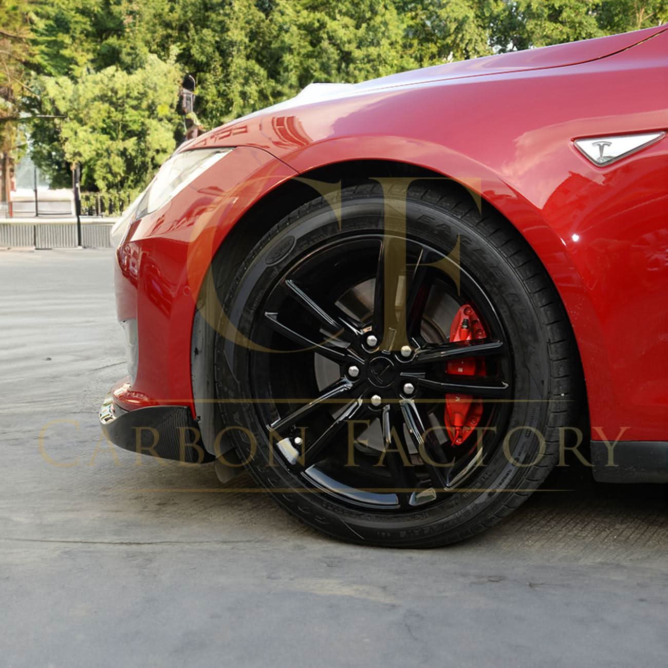 Carbon Fibre Front Splitter for Tesla Model S P85 14-15