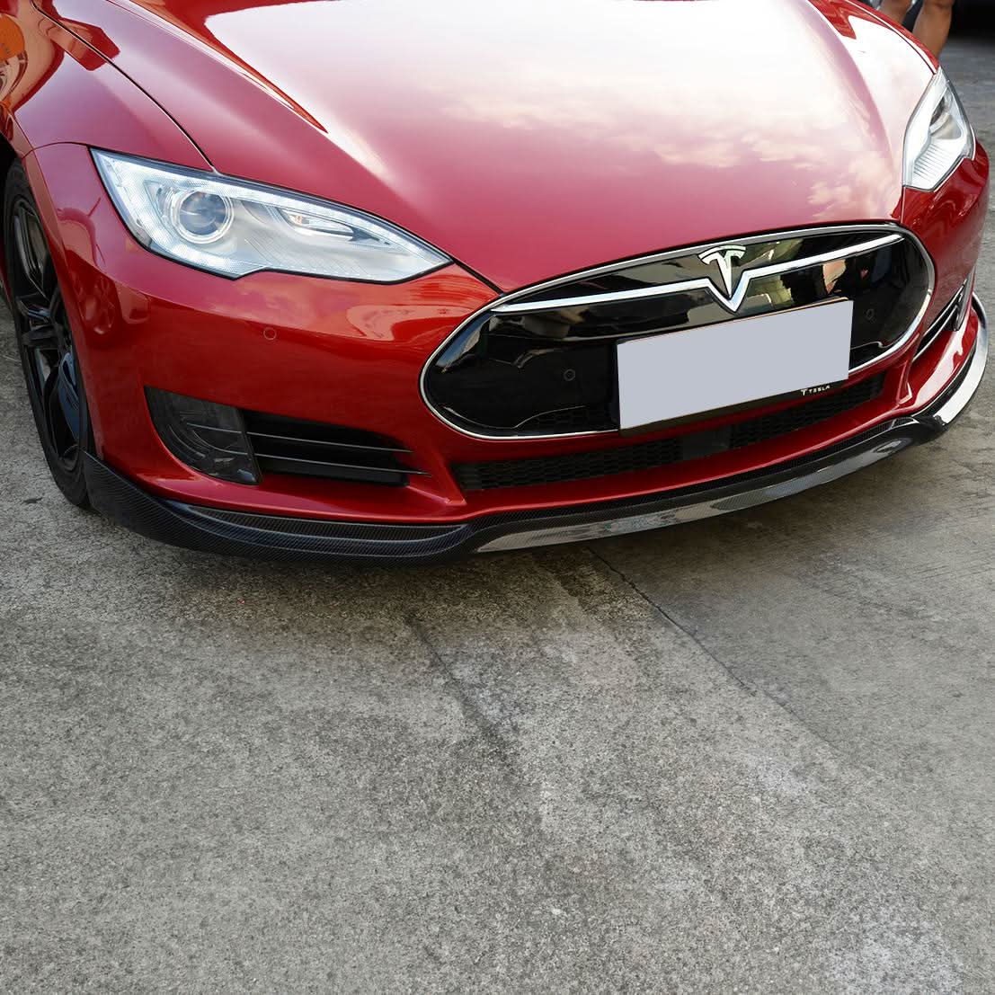 Carbon Fibre Front Splitter for Tesla Model S P85 14-15