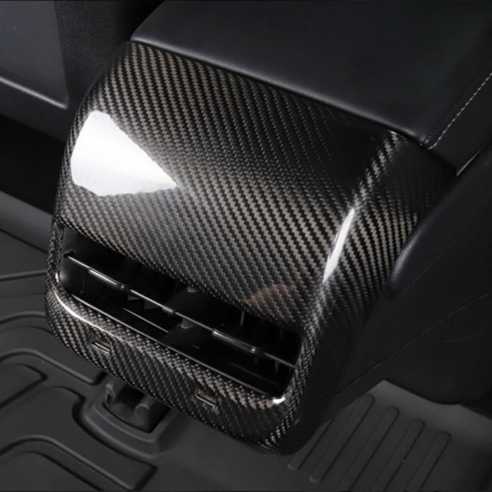 Carbon Fibre Rear Air Conditioning Trim Covers for Tesla Model 3 16-20