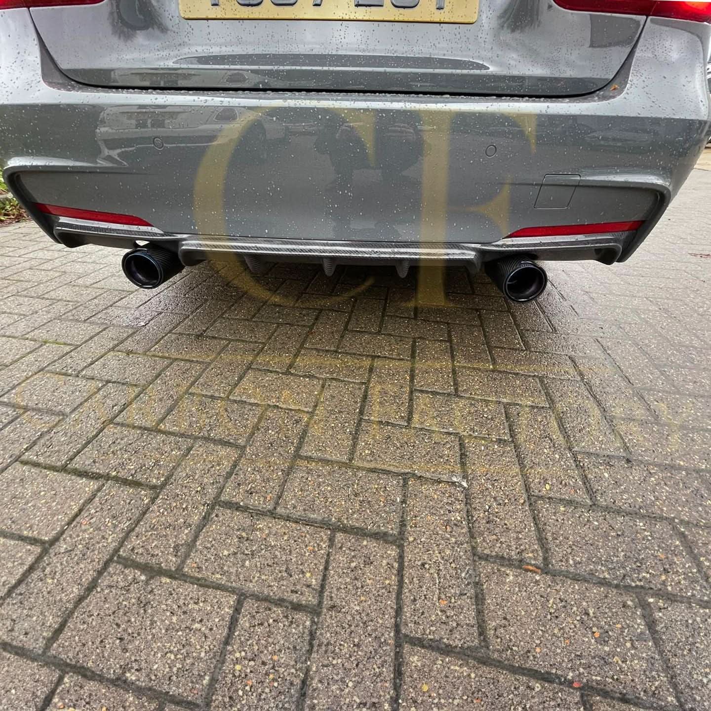 Carbon Fibre Rear Diffuser Dual Exhaust for BMW F30 F31 3 Series 12-19