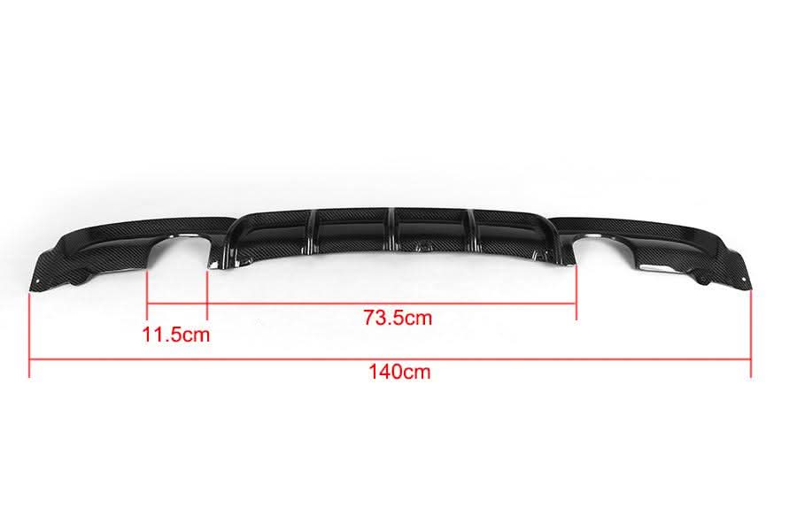 Carbon Fibre Rear Diffuser Dual Exhaust for BMW F30 F31 3 Series 12-19