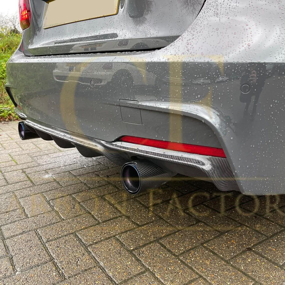 Carbon Fibre Rear Diffuser Dual Exhaust for BMW F30 F31 3 Series 12-19