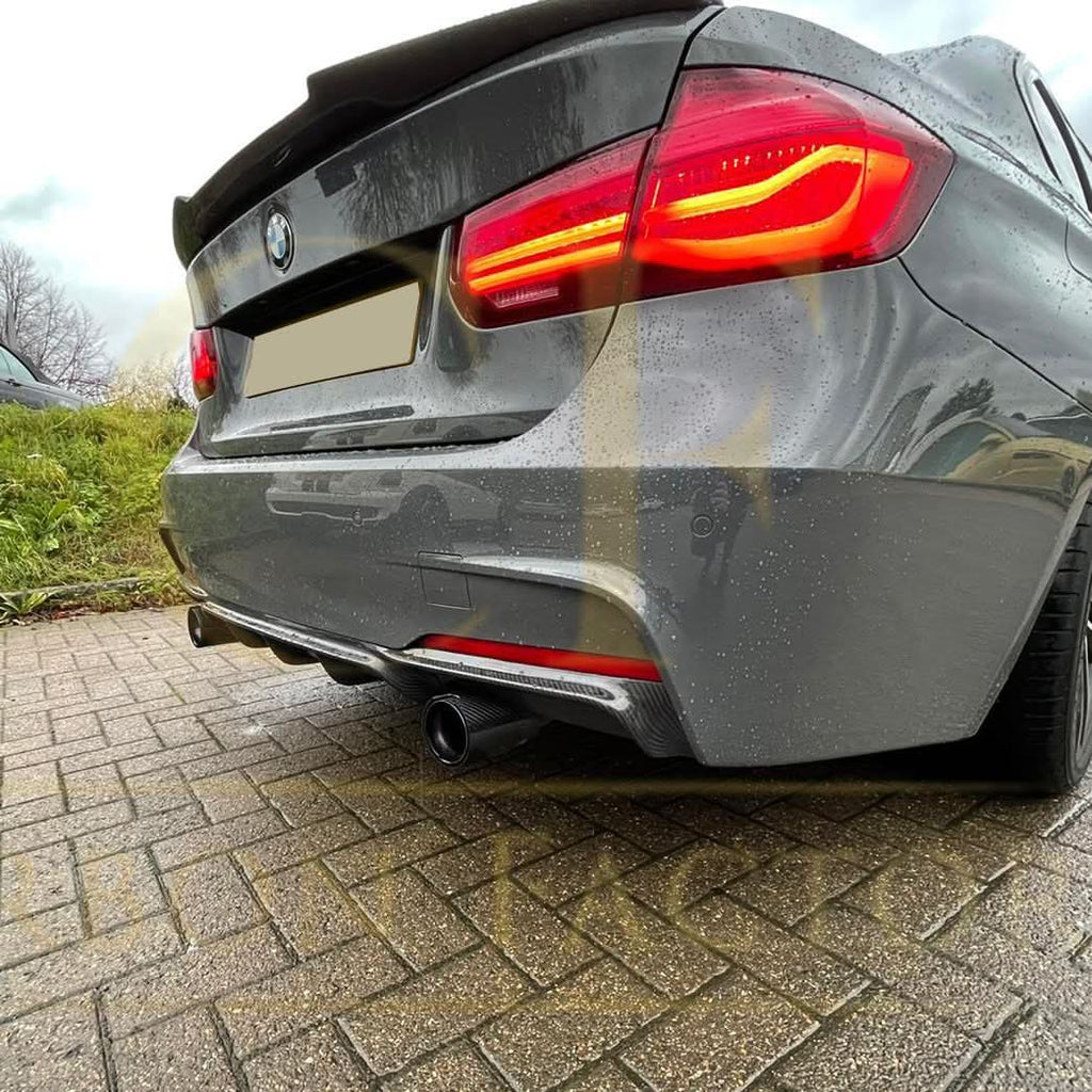 Carbon Fibre Rear Diffuser Dual Exhaust for BMW F30 F31 3 Series 12-19