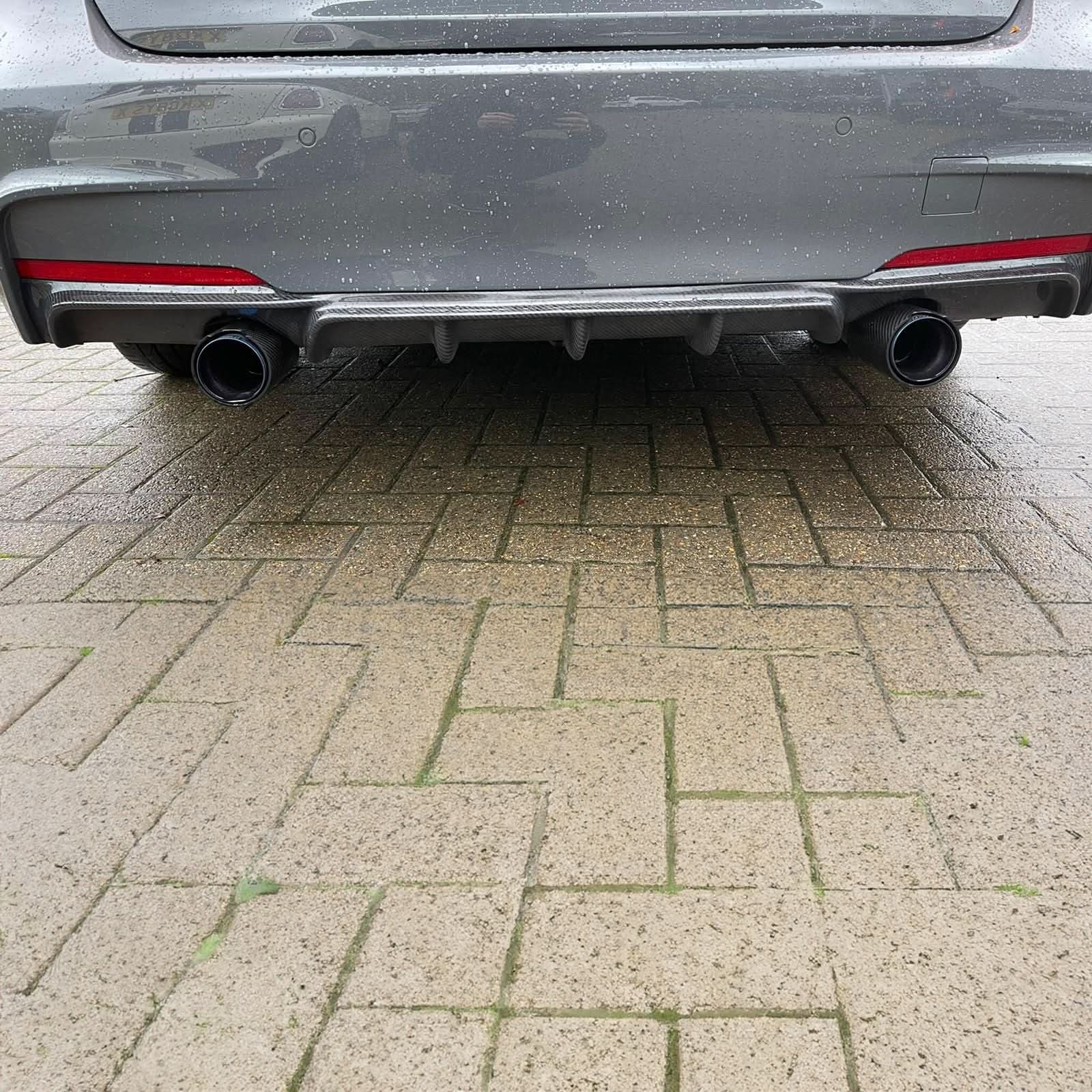 Carbon Fibre Rear Diffuser Dual Exhaust for BMW F30 F31 3 Series 12-19