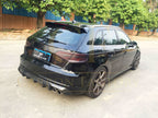 Carbon Fibre Rear Diffuser (Quad Exhaust) for Audi A3 Hatchback S Line & S3 13-15