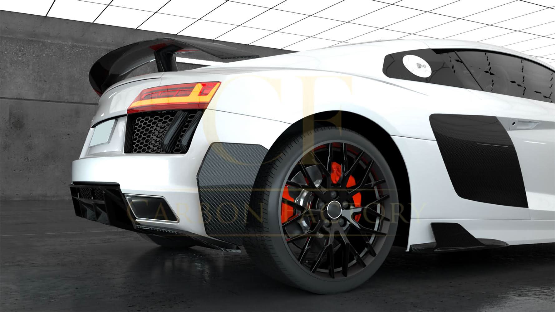 Carbon Fibre Rear Diffuser Side Extension for Audi R8 V10 Gen 2 15-19