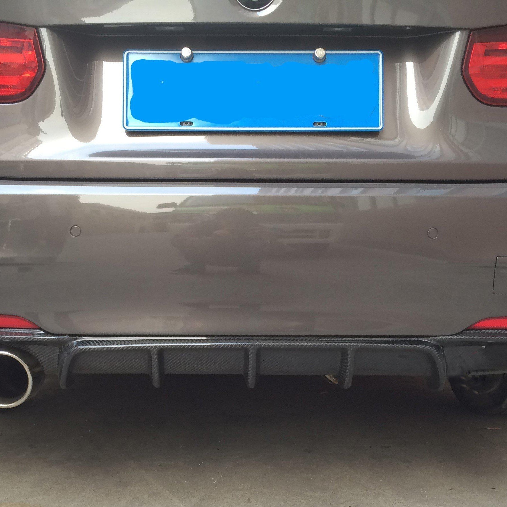 Carbon Fibre Rear Diffuser Single Exhaust for BMW F30 F31 3 Series 12-19