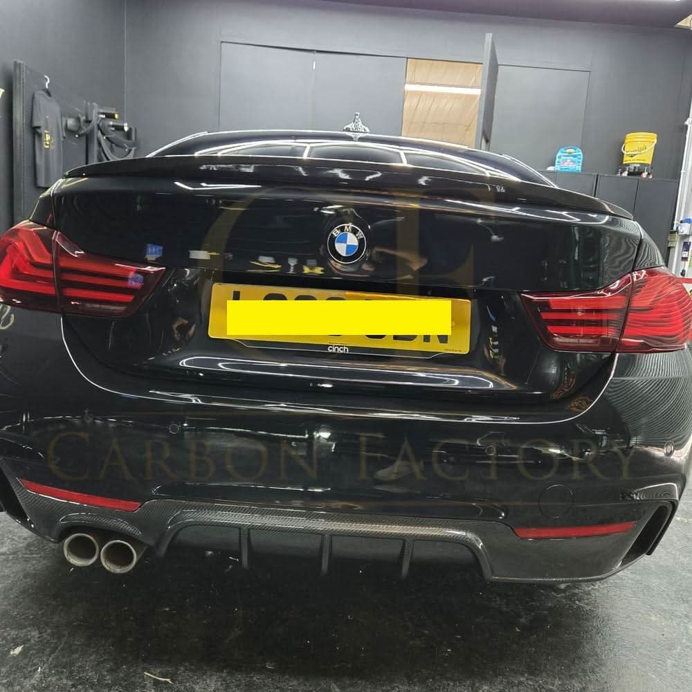 Carbon Fibre Rear Diffuser Twin Exhaust for BMW F32 F33 F36 4 Series 14-20