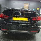 Carbon Fibre Rear Diffuser Twin Exhaust for BMW F32 F33 F36 4 Series 14-20