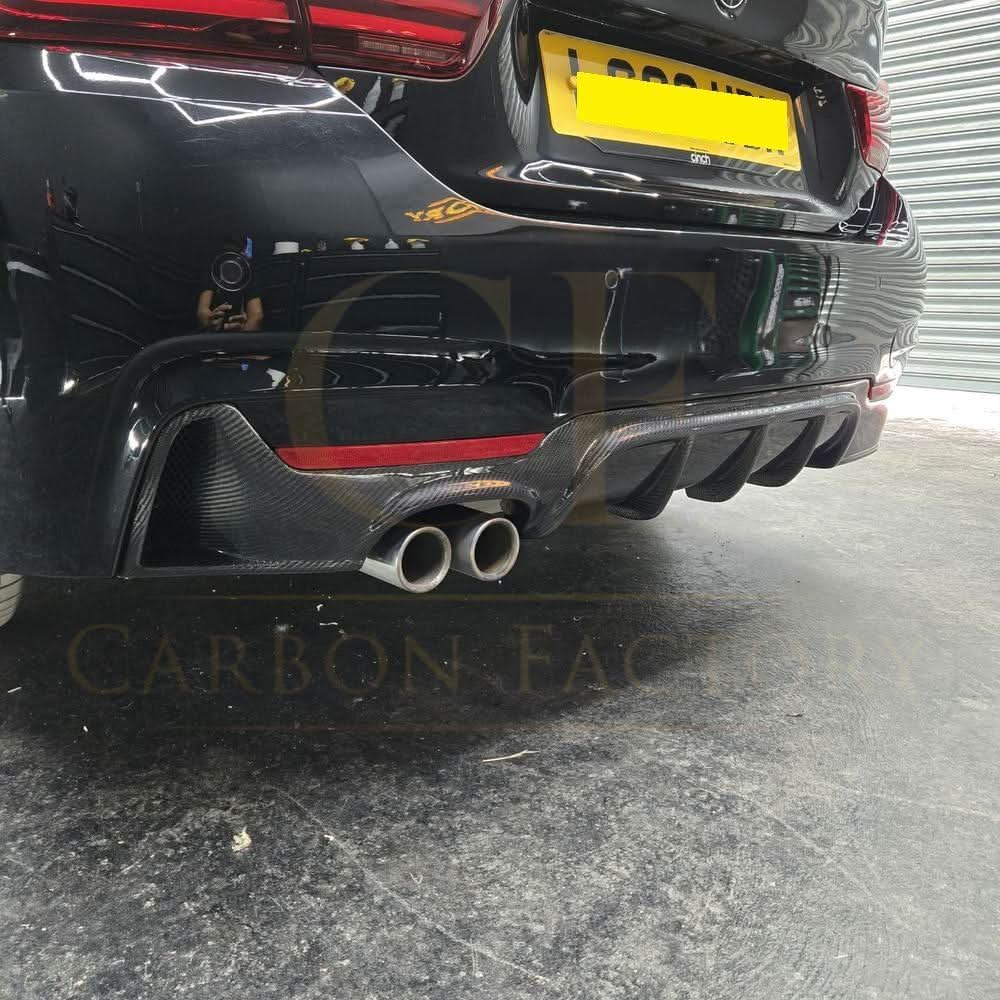 Carbon Fibre Rear Diffuser Twin Exhaust for BMW F32 F33 F36 4 Series 14-20