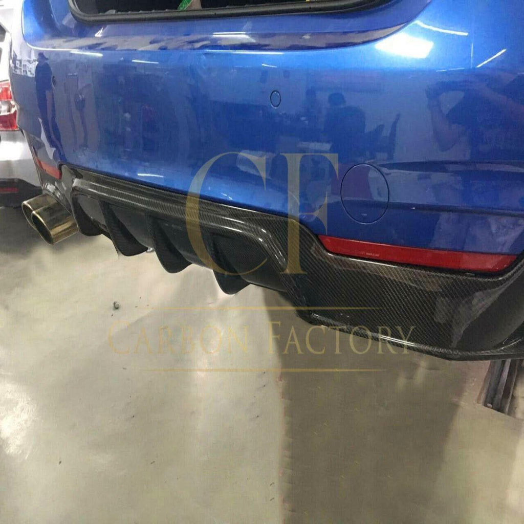 Carbon Fibre Rear Diffuser Twin Exhaust for BMW F32 F33 F36 4 Series 14-20