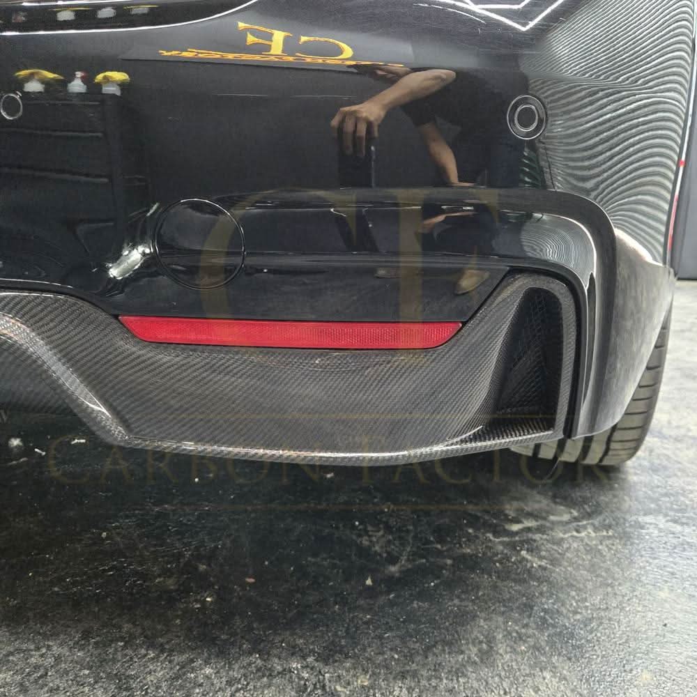 Carbon Fibre Rear Diffuser Twin Exhaust for BMW F32 F33 F36 4 Series 14-20