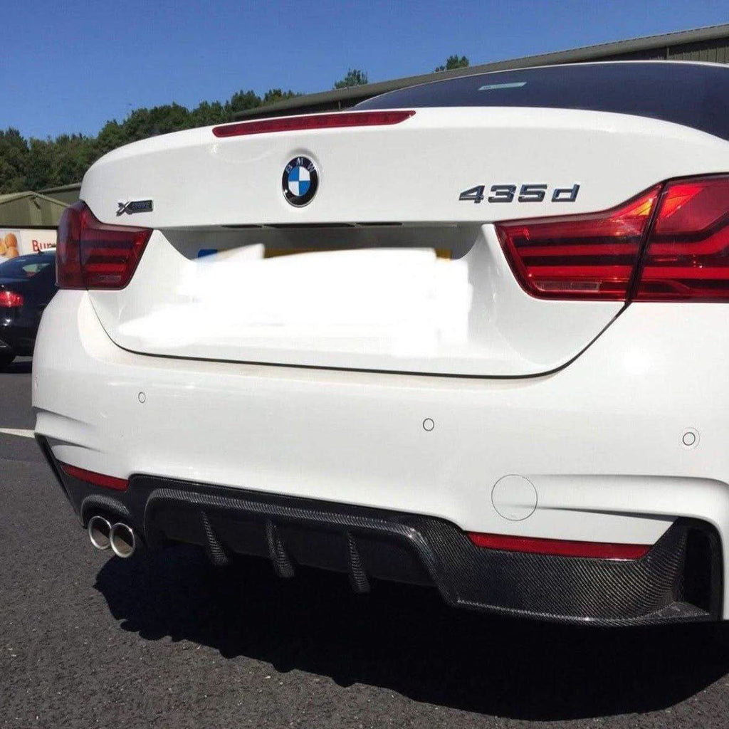 Carbon Fibre Rear Diffuser Twin Exhaust for BMW F32 F33 F36 4 Series 14-20
