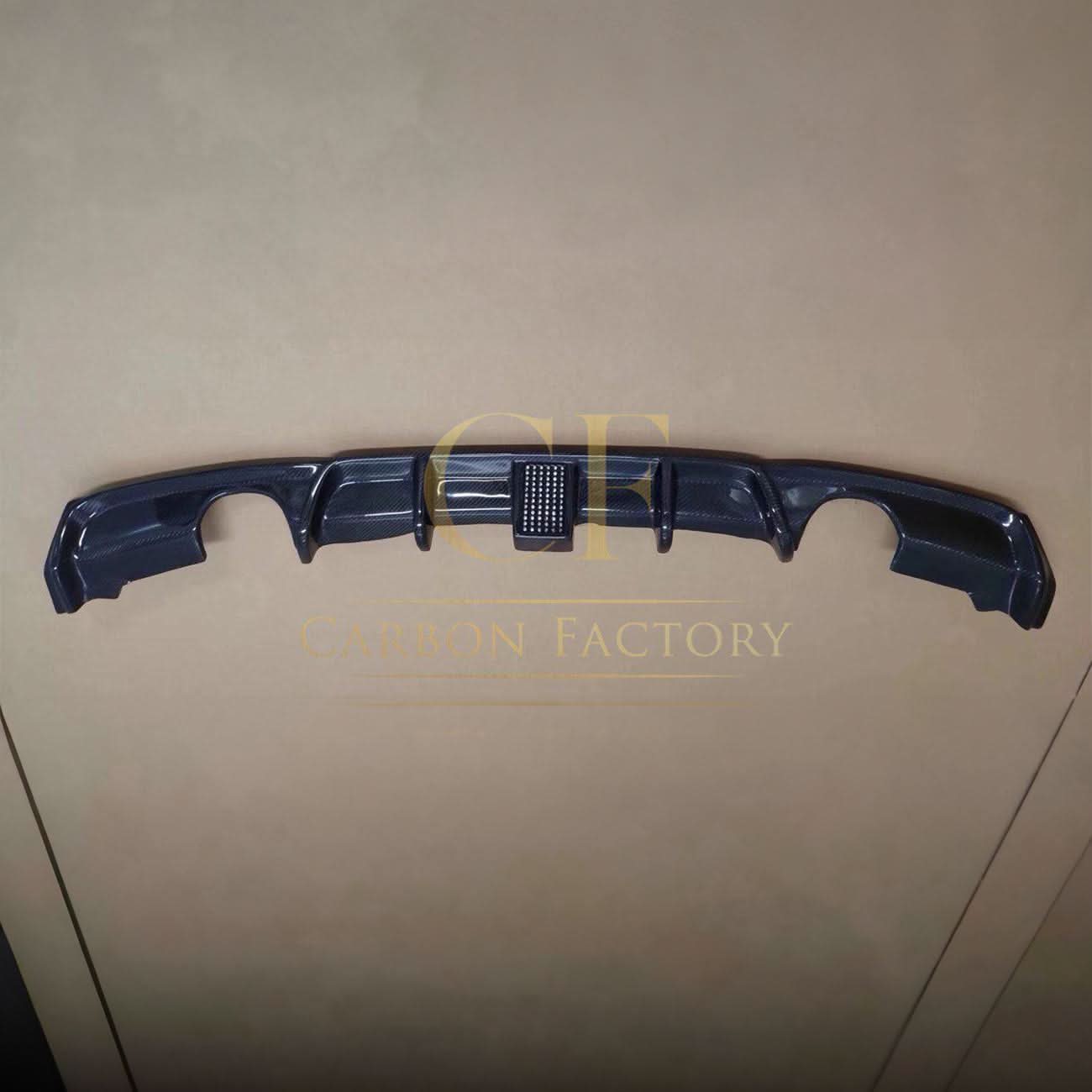 Carbon Fibre Rear Diffuser with LED Light Dual Exhaust for BMW F30 F31 3 Series 12-19