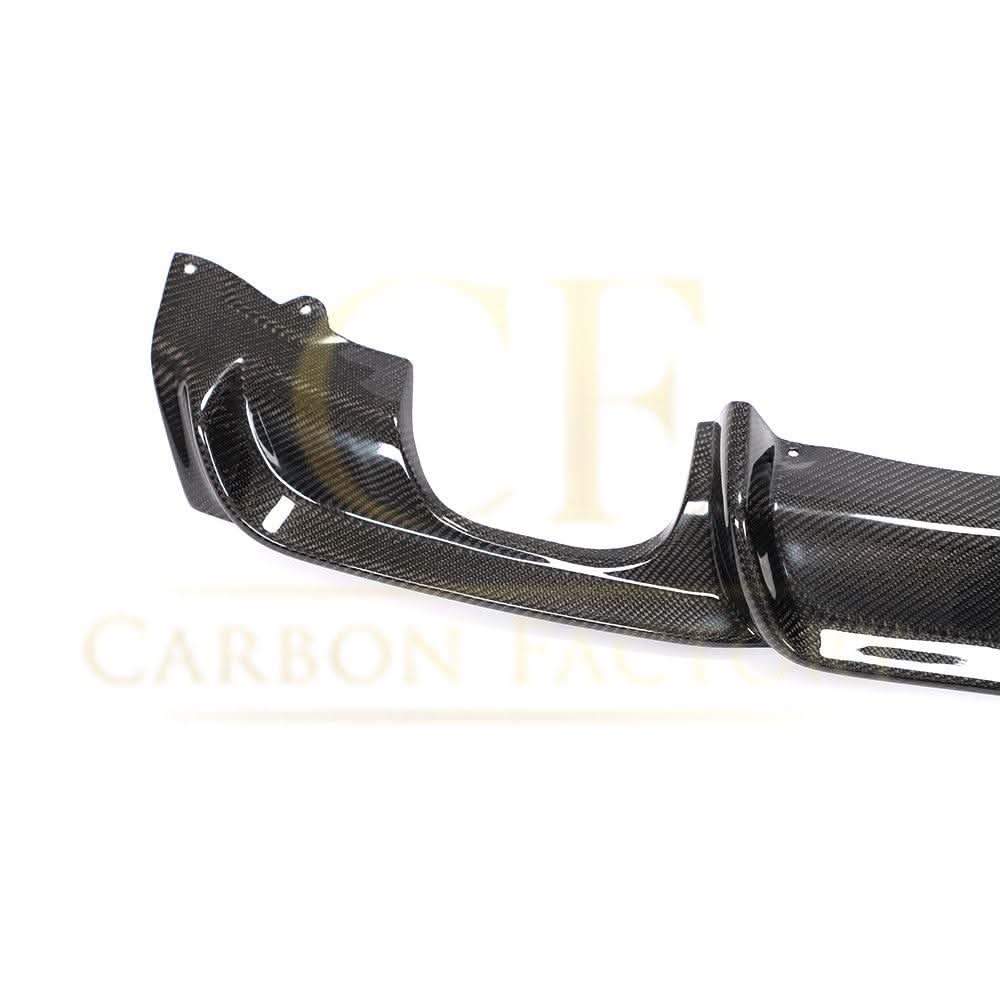 Carbon Fibre Rear Diffuser with LED Light Quad Exhaust for BMW F30 F31 3 Series 12-19