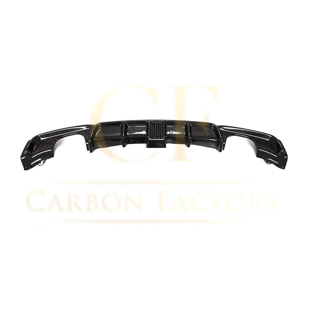 Carbon Fibre Rear Diffuser with LED Light Quad Exhaust for BMW F30 F31 3 Series 12-19