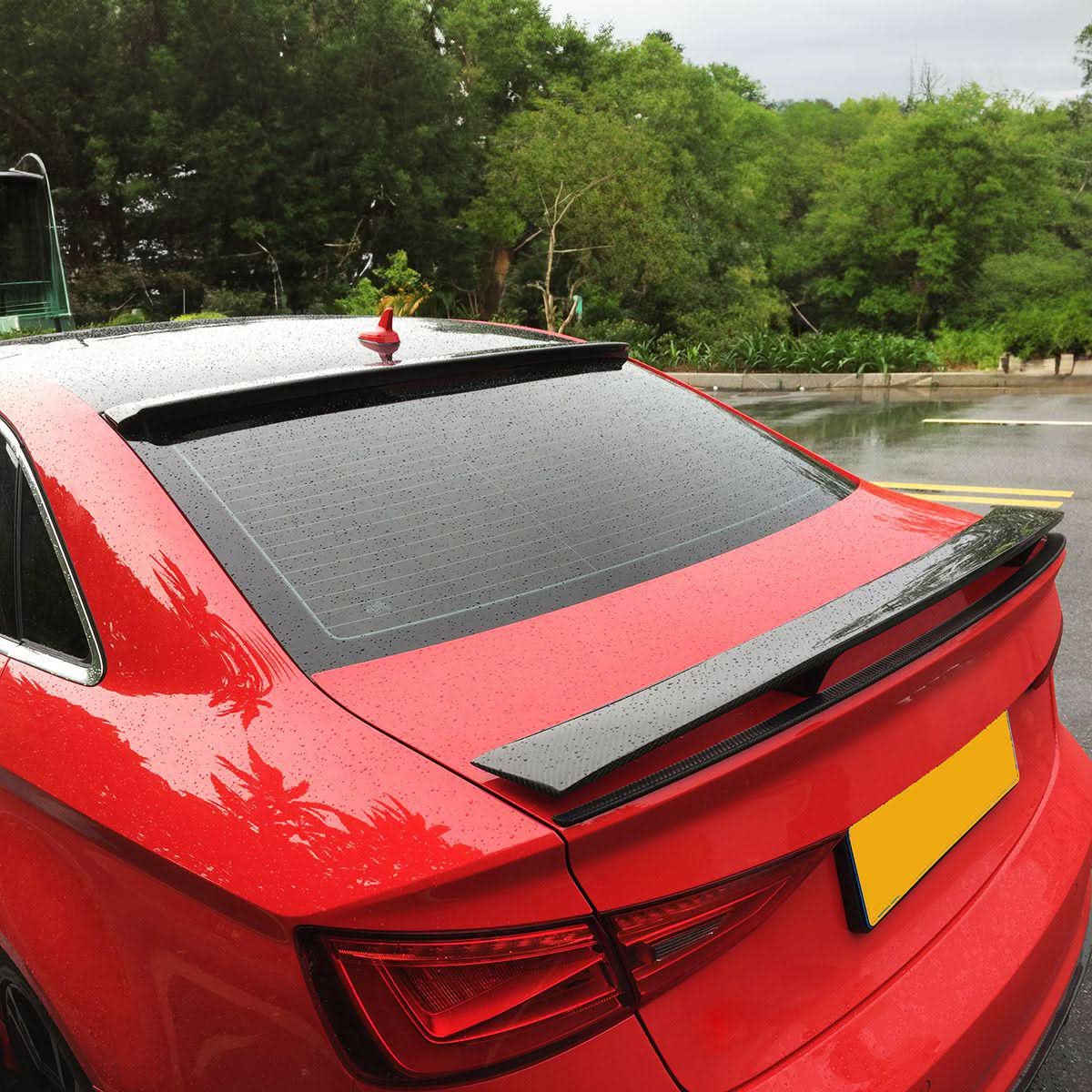 Carbon Fibre Roof Spoiler for Audi A3 Saloon 13-19