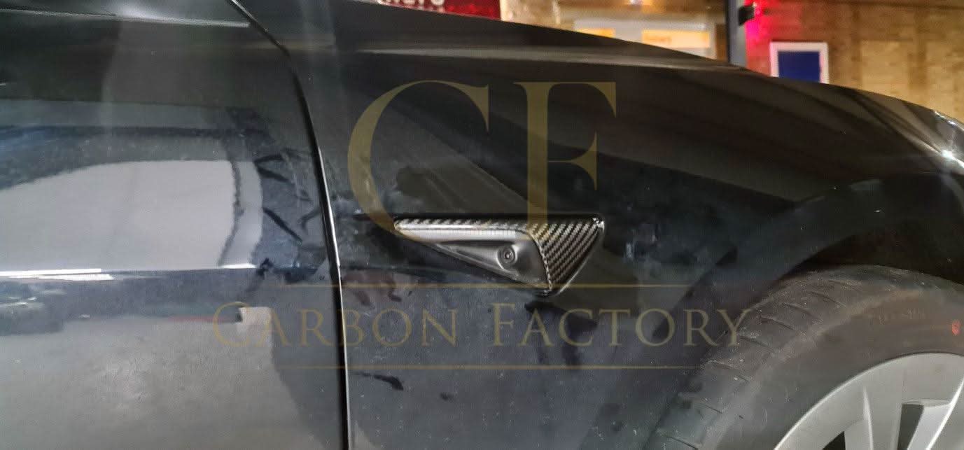 Carbon Fibre Side Fender Trims for Tesla Model 3 16-23
