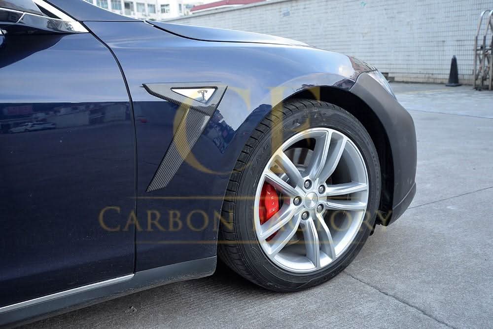 Carbon Fibre Side Vents Cover for Tesla Model S P85 14-17